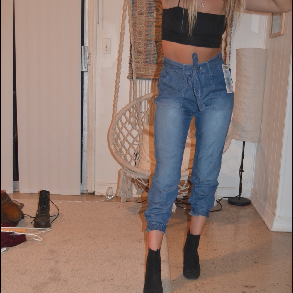 Cloth Jean Look Joggers